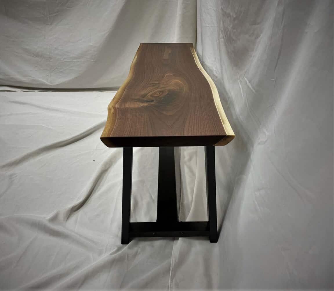 Shelton Industrial Live-Edge Bench - Image 3