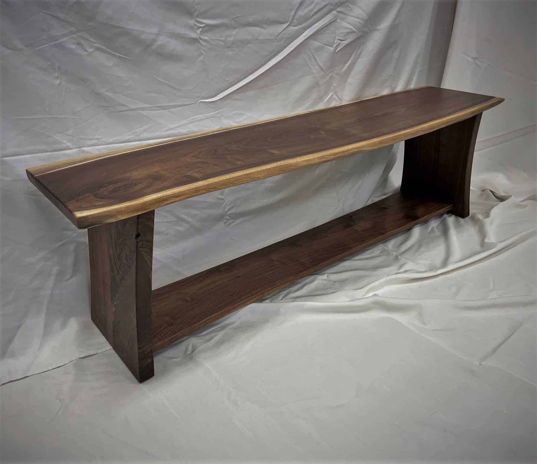 Featured image for “Black Walnut Live-Edge Dining Bench”