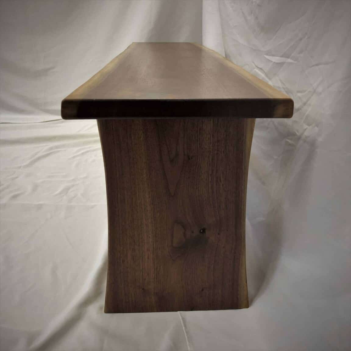 Black Walnut Live-Edge Entryway Bench - Image 5