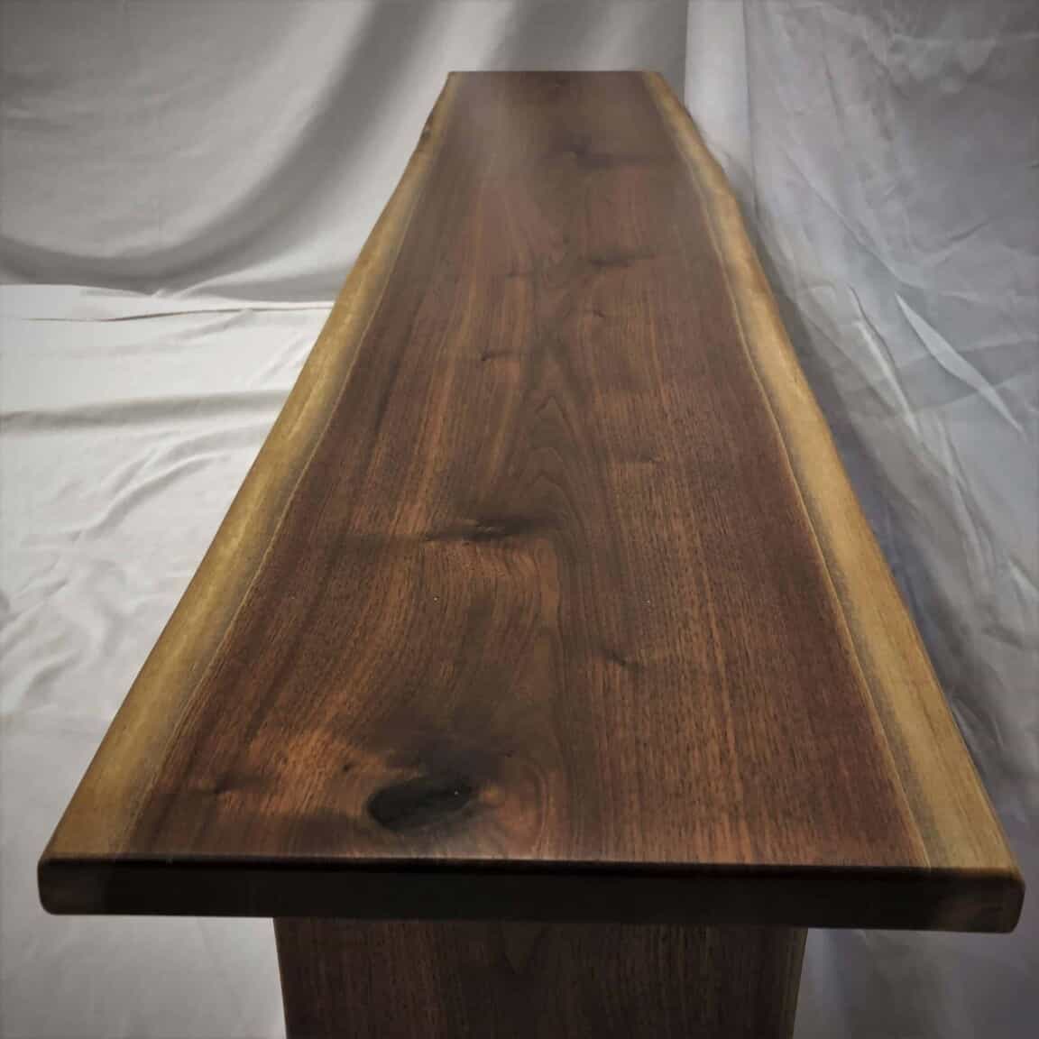 Black Walnut Live-Edge Entryway Bench - Image 3