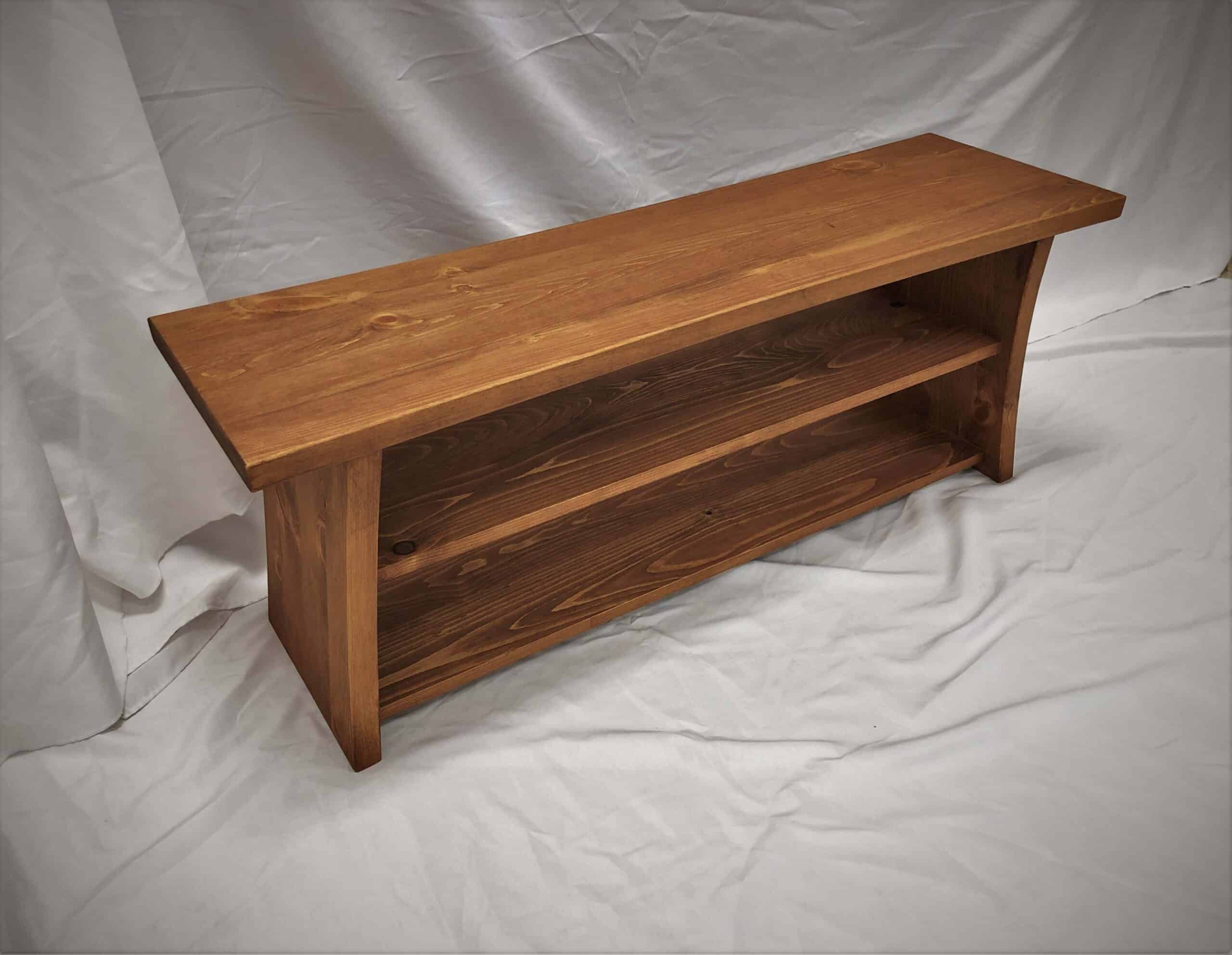 Featured image for “Rustic Pine Shoe-Storage Bench”
