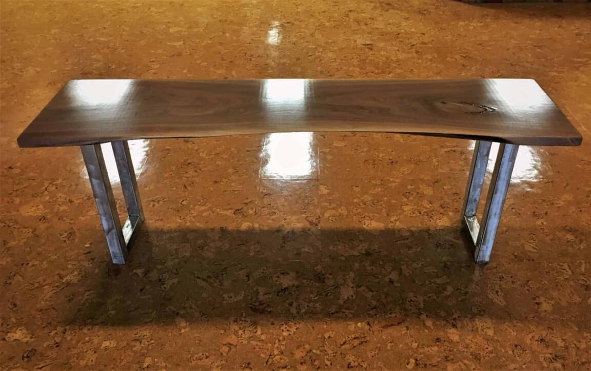 Black Walnut Live-Edge Console Table - Image 3