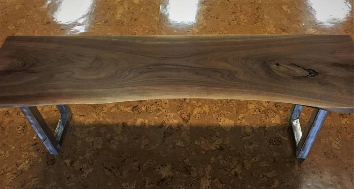 Black Walnut Live-Edge Console Table - Image 2