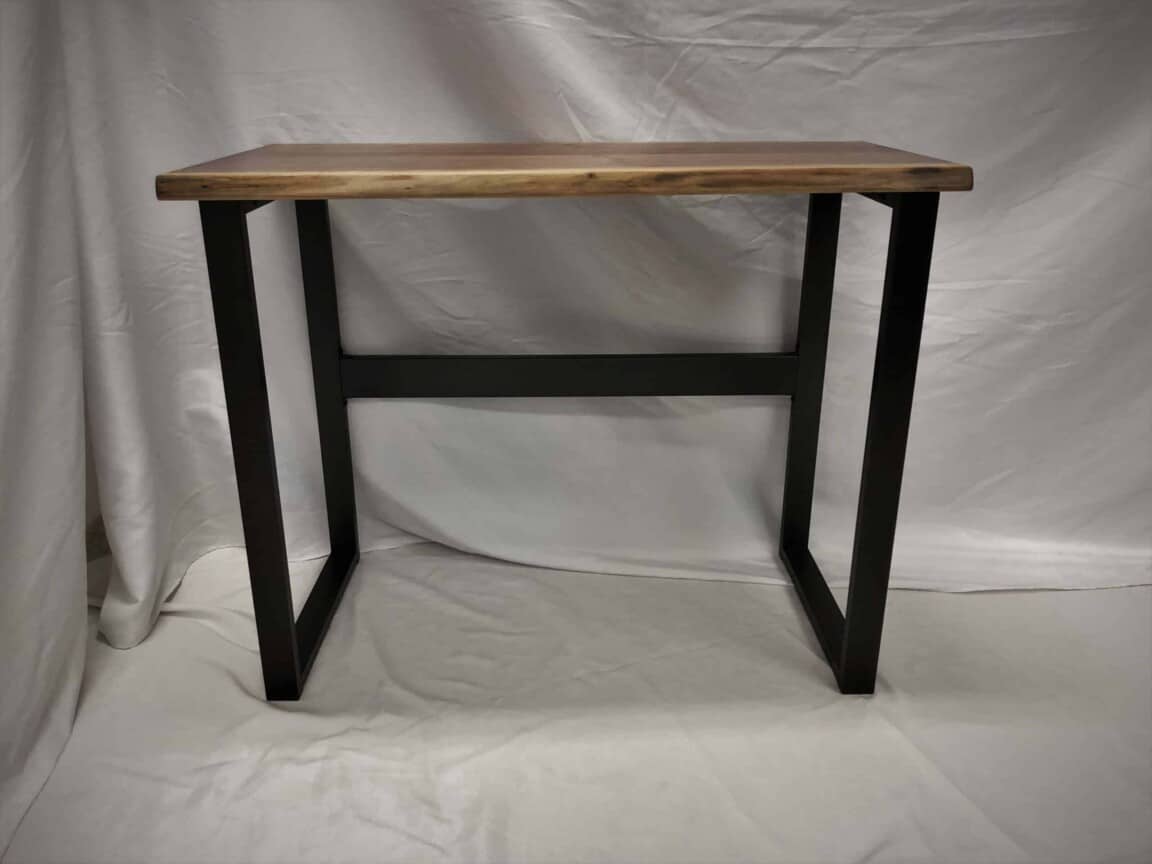 Black Walnut Live-Edge Minimalist Desk - Image 2