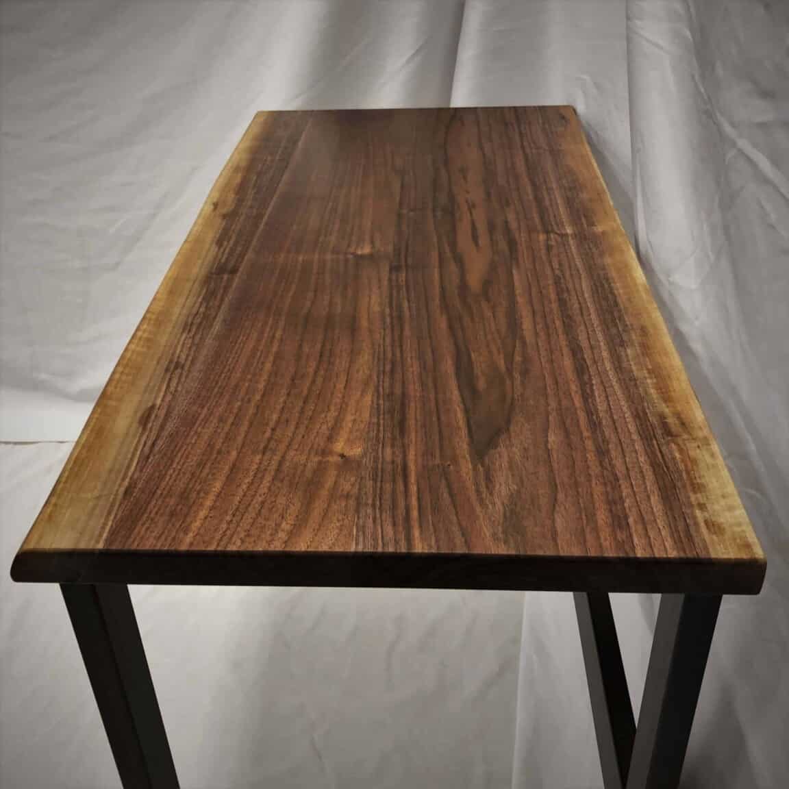 Black Walnut Live-Edge Minimalist Desk - Image 5
