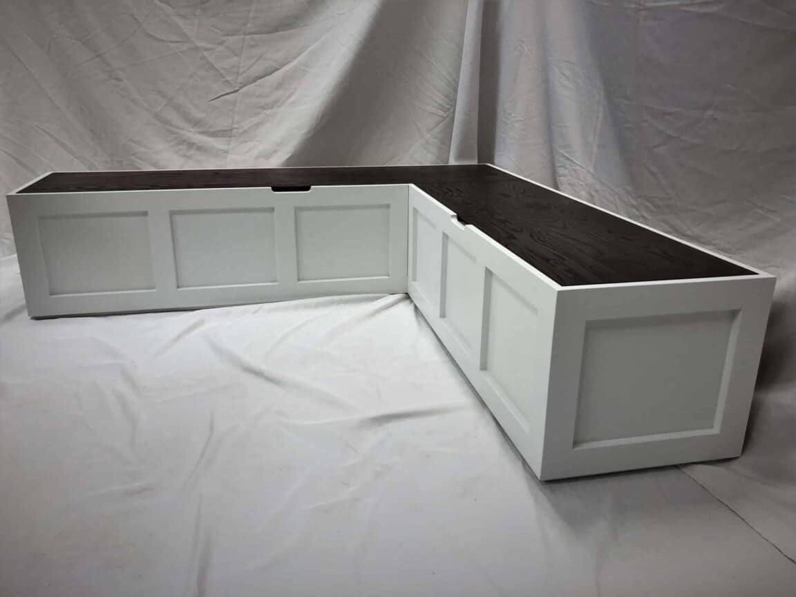 Shaker Corner Banquette - Painted w/ Hardwood Lids - Image 2
