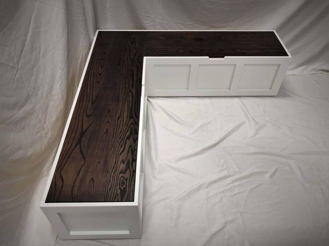 Shaker Corner Banquette - Painted w/ Hardwood Lids - Image 4